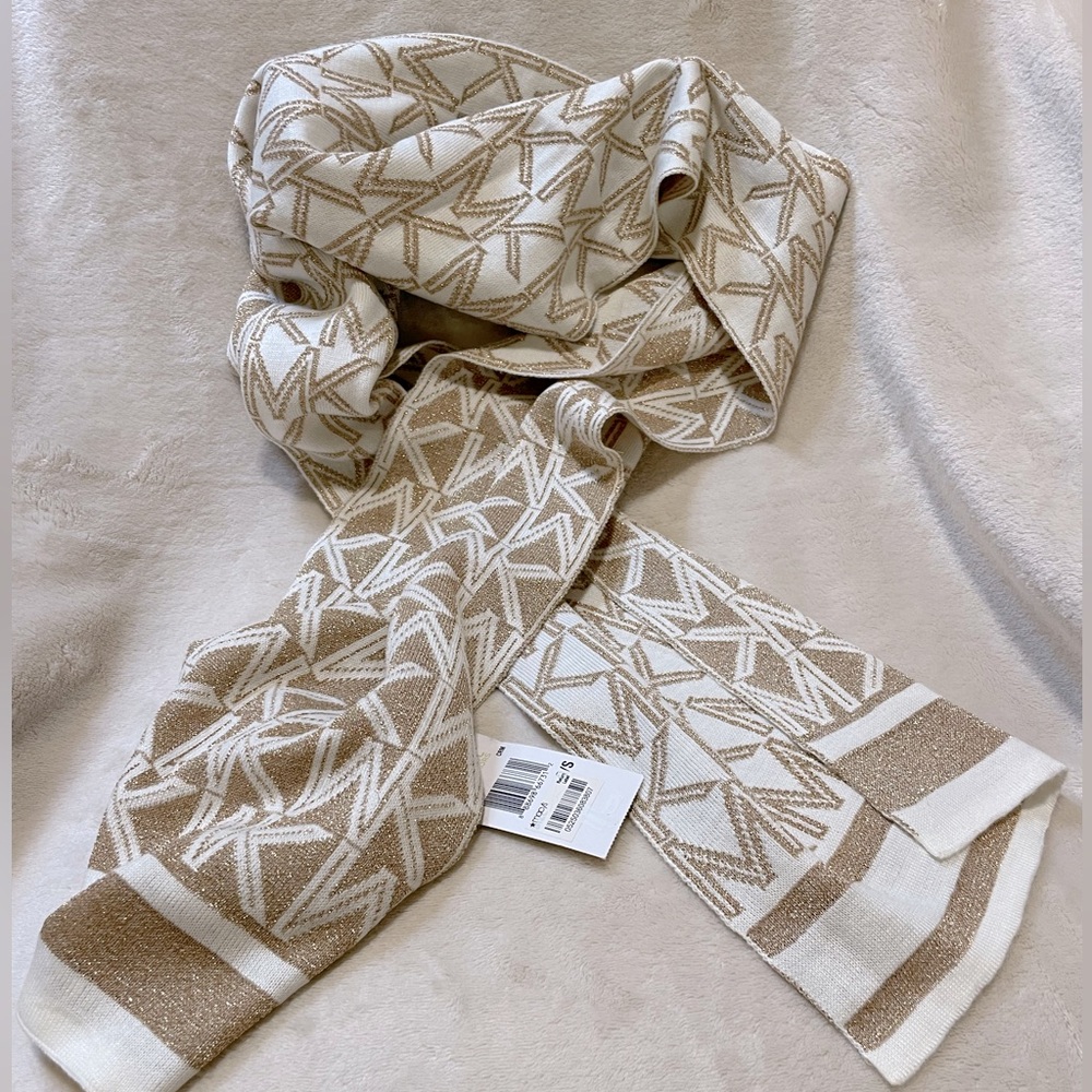 Michael Kors Gold and Cream Scarf